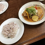 うまい亭　彩華桜　 - 豚ロースの薄唐揚げ 980円
      ご飯、メインアップ