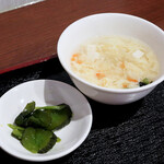 Taiwan Ryouri Toyogen - スープと漬物