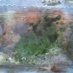 日の出 - かなり重たいです、肉玉のキャベツ大盛りお好み焼きです