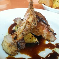 トラットリア グランボッカ - 豚肩ロース（銘柄失念）炭火焼　バルサミコソース