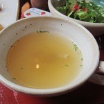 denenchayaitowa - 朝食セットのスープはコンソメオニオンスープ。