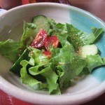 denenchayaitowa - 朝食プレートのサラダは野菜たっぷりのサラダ。でも胡瓜だけは食べれないんでパス（涙）