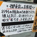 中華そば 多賀野 - 整理券制導入