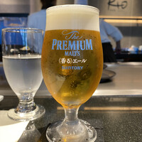 神戸牛 鉄板焼 リオ 大阪御堂筋店 - 我慢できずに飲んでしまいました〜
