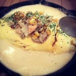 シンパティカリモーネ - 【ランチ】グリルパンオムライス~ホタテとコーンのクリームソース( ›◡ु‹ )