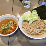 つけ麺 五ノ神製作所 - 海老味噌つけ麺味玉（1050円）