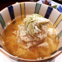新宿割烹 中嶋 - ⚫食事「平目昆布〆胡麻だれ　茶漬け」 