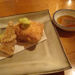 園山 - 鯛と桜鱒のかき揚げ 