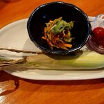 栄夏 - ヤングコーン、ブロッコリーの松前漬け、プチトマト