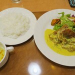 ボッカローネ - ・「本日の定食 ”若鶏もも肉のグリル カレー風味のクリームソース”(¥980)」