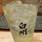 焼き鳥 ばかちん - ちょっ！580円て、、、、白州よ白州、やめて、飲みすぎるわ