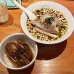 麺屋 六感堂 - おめで鯛 山椒ブラック＋ミニ穴子丼