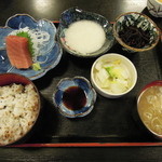 豊野温泉りんごの湯 - 五穀米とろろ御膳￥800