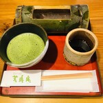 芳魂庵 - くずきり　抹茶付き