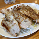 大阪王将 - セットの焼豚の炙り焼き