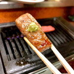 焼肉 かっぱ梶岡 - ハネシタ 山わさび 食べ頃