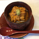 旬菜 おぐら家 - 生うに、生湯葉、あおさのりの冷製茶碗蒸し