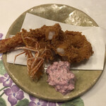 旬菜 おぐら家 - 足赤海老サクサク揚げ