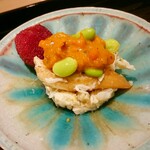 蓬左茶寮 - =ドウマンガニ 内子の半熟卵と茶豆=