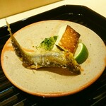 蓬左茶寮 - =長良川 天然鮎の塩焼きとリエット=