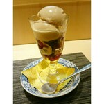 蓬左茶寮 - =アメリカンチェリーのパフェ 麦茶のアイス=