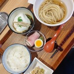 中華そば麦右衛門 - ひやかけとろろ中華そば(白ごはん付)@1250