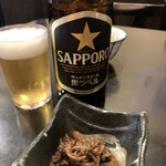 うなぎ坂田 - 瓶ビール（600円）とお通し...