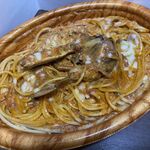 トラットリア シェ ラパン - 渡り蟹のモッツラレラトマトクリームパスタ