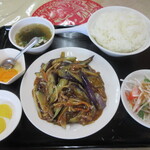 中華酒菜杜華 - 魚香茄子定食　850円