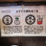 ユタの店 - おすすめ調味油２種の説明