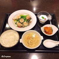 中国料理 豪華 - 海老と青菜の香り炒めﾗﾝﾁｾｯﾄ