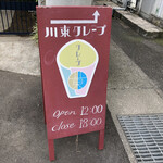 Kawa Higashi Kure-Pu - 駐車場のトコにある、案内看板(O_O)