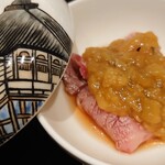 肉料理ふくなが - 冷しゃぶ(焼き茄子ソース)