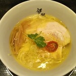 伊駄天 - 特製平打ち麺（塩）860円