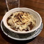 おうちあそび - 料理写真:*もつ煮(¥500)
+トッピング 炙りチーズ(¥120)