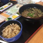 道の駅 ハチ北 - 山菜蕎麦セット850円