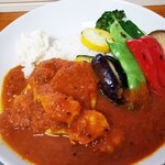 ルーキー - チキンカレー、野菜トッピング