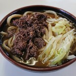 手打うどん 小俣 - 肉うどん大