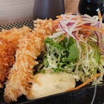 和風ダイニング しらはま - お刺身とミニフライ定食、ミニフライ