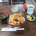Tentomo - 並イカかき揚げ丼+みそ汁