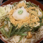 Inaniwa udon enjiyuan - 山菜の他に、揚げ玉や大根おろしが入っていて、とても豪華♫