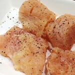 炭火焼肉ふじた - 上ミノは少し筋っぽい部分がありました。