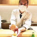 銀座 しのはら - フォアグラ最中