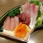 かがやき - 生ビールセットのお刺身