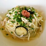 うまいもの工房 ザ・テラス - 蒸し鶏の梅しそスパゲティ