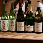 柳家 - 飲んだワインと日本酒