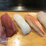 寿し秋 - かんぱち・まぐろ・いか・かに・ひらめ