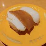 スシロー - いか3貫盛り 100円（いか・たれ漬け真いか・炙りむらさきいか）