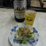 富士屋酒店 - 料理写真:瓶ビール(大瓶)と湯豆腐