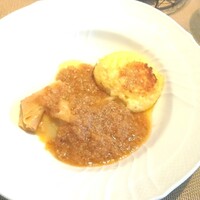 La Brianza - 今旬きわみトウモロコシのファリナータのようなふっくら焼きとパッパルデッレに愛農ポークのラグー。きわみトウモロコシの糖度17ですって、メロンより甘いわぁ～　ファリナータ風の焼きふんわりにチーズがアクセント。すっきり脂もおいしい愛農ポークのラグーがトウモロコシの甘みとベストマッチ！